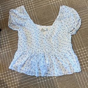 Hollister blue and white top size medium.